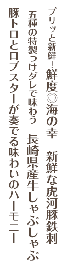 長崎県産牛しゃぶしゃぶ会席