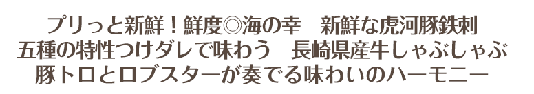 長崎県産牛しゃぶしゃぶ会席